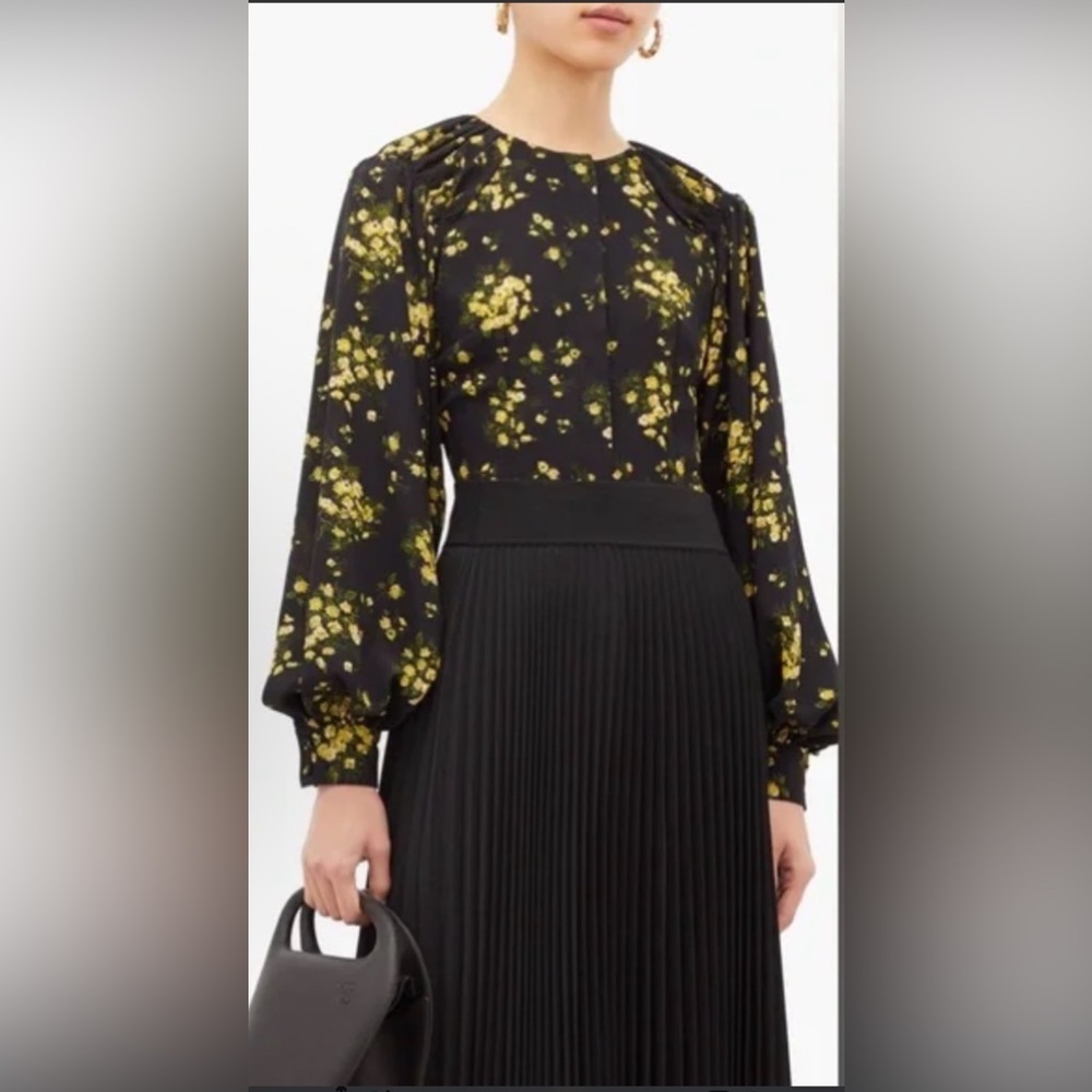 EMILIA WICKSTEAD
Margot Floral-print
Georgette Blouse In Yellow